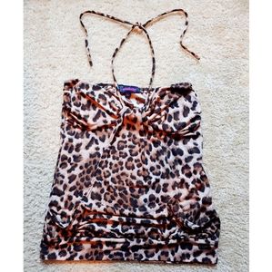 Animal Print Halter Top